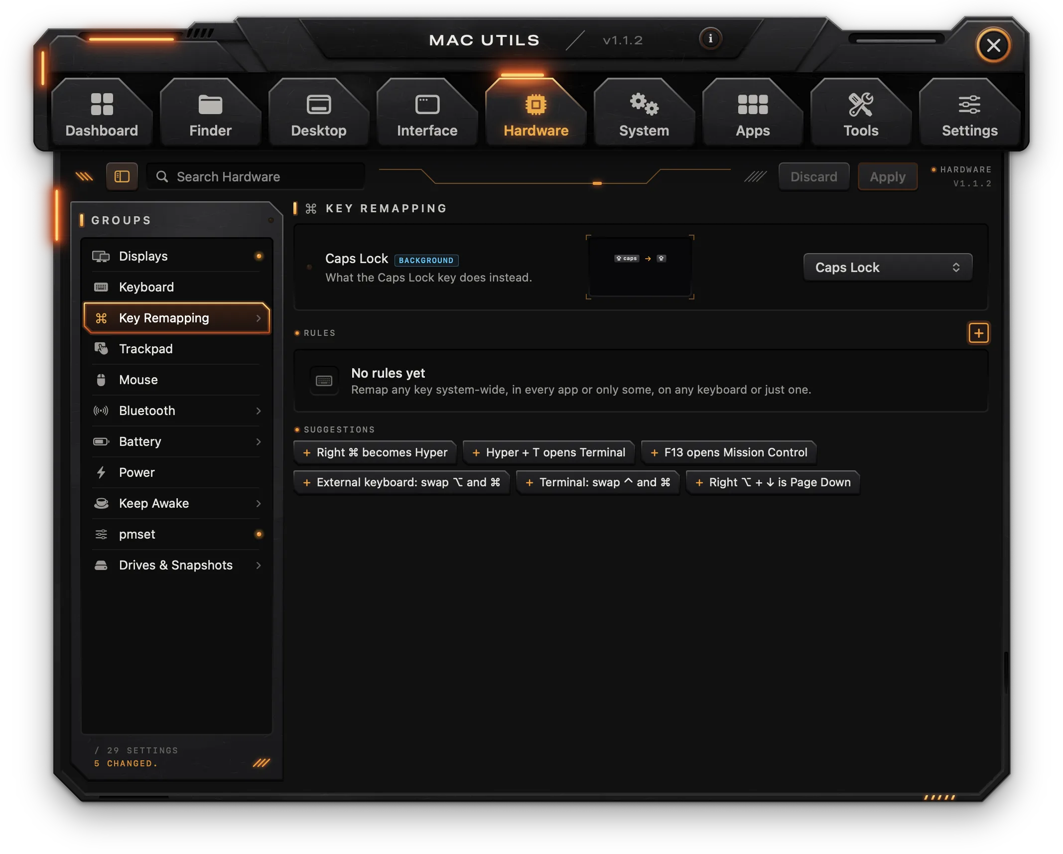 Key remapping with Caps Lock and suggestions